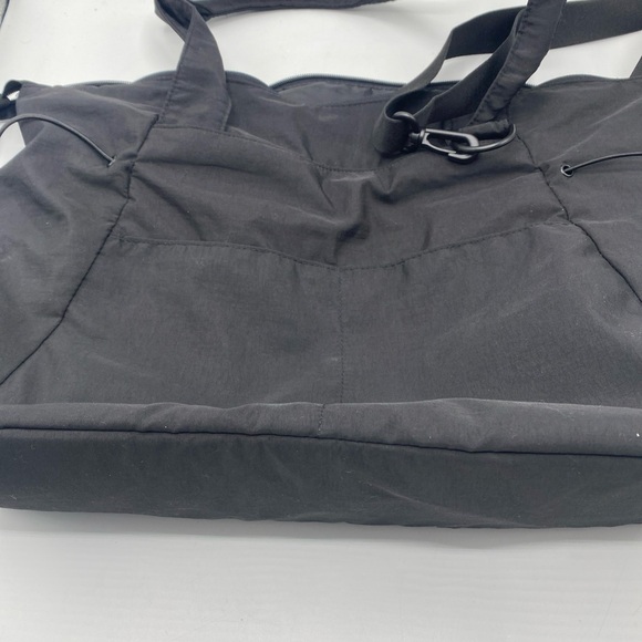 Hurley Tote Bag Carryall Crossbody Shopper Tote Beach Bag Storage Utility Black - Picture 3 of 6